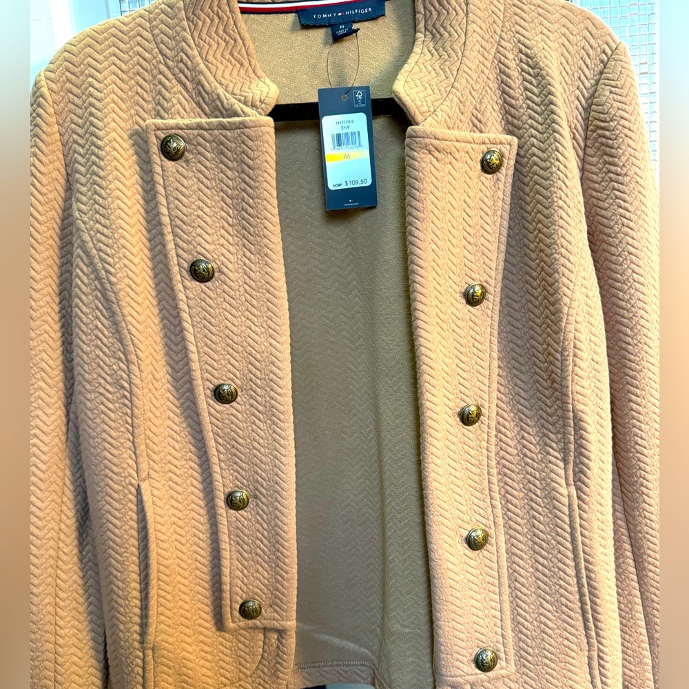 NWT Tommy Hilfiger jacket - open front size medium tan